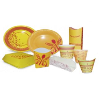 Бумажные тарелки и стаканчики