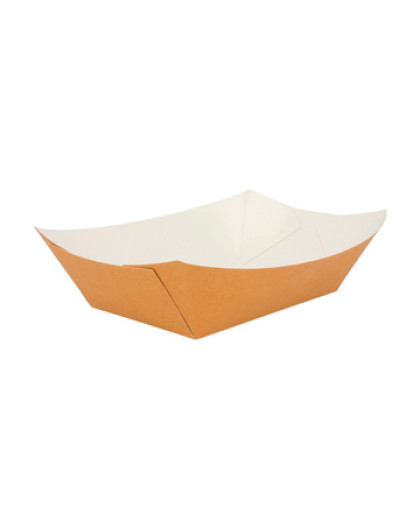  Лоток для кулинарии, нарезок овощей 220*140*20мм ECO PLATTER 400 корич., белый (300 шт)