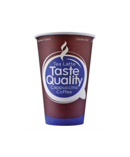 Стакан бумажный для горячих/холодных напитков Taste Quality 350 мл d=90мм, РФ  (полный объем 430мл.) с меткой  300мл.