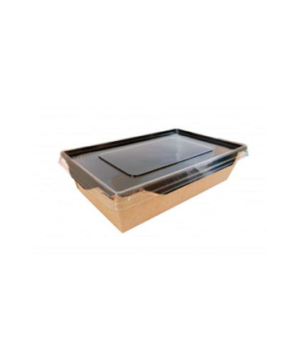 Упаковка DoEco 145*95*45мм ECO OpSalad 400 Black Edition коричнево-черный 