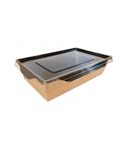 Упаковка DoEco 207*127*55мм ECO OpSalad 800 Black Edition коричнево-черный 